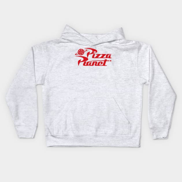 Pizza Planet Kids Hoodie by TheV3